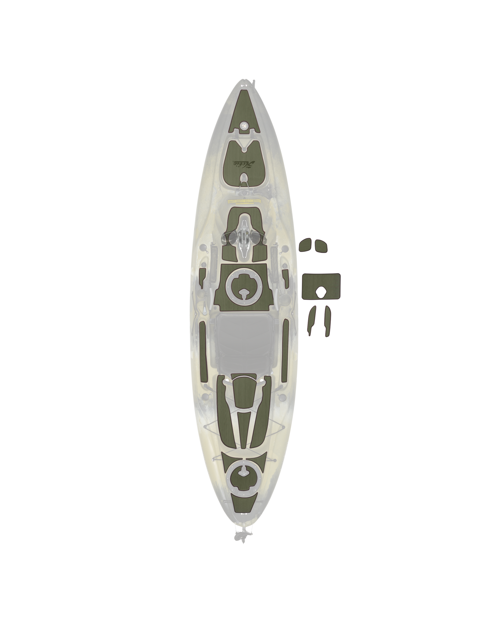 Hobie Hobie Mat Kit Outback, 2019+,  Green/Espresso,