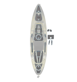 Hobie Mat Kit for Hobie Outback Kayak - Titanium/Blue