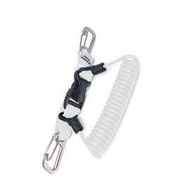 Rogue Endeavor Rogue Endeavor Coil Lanyard with Double 304 Stainless Clips- White
