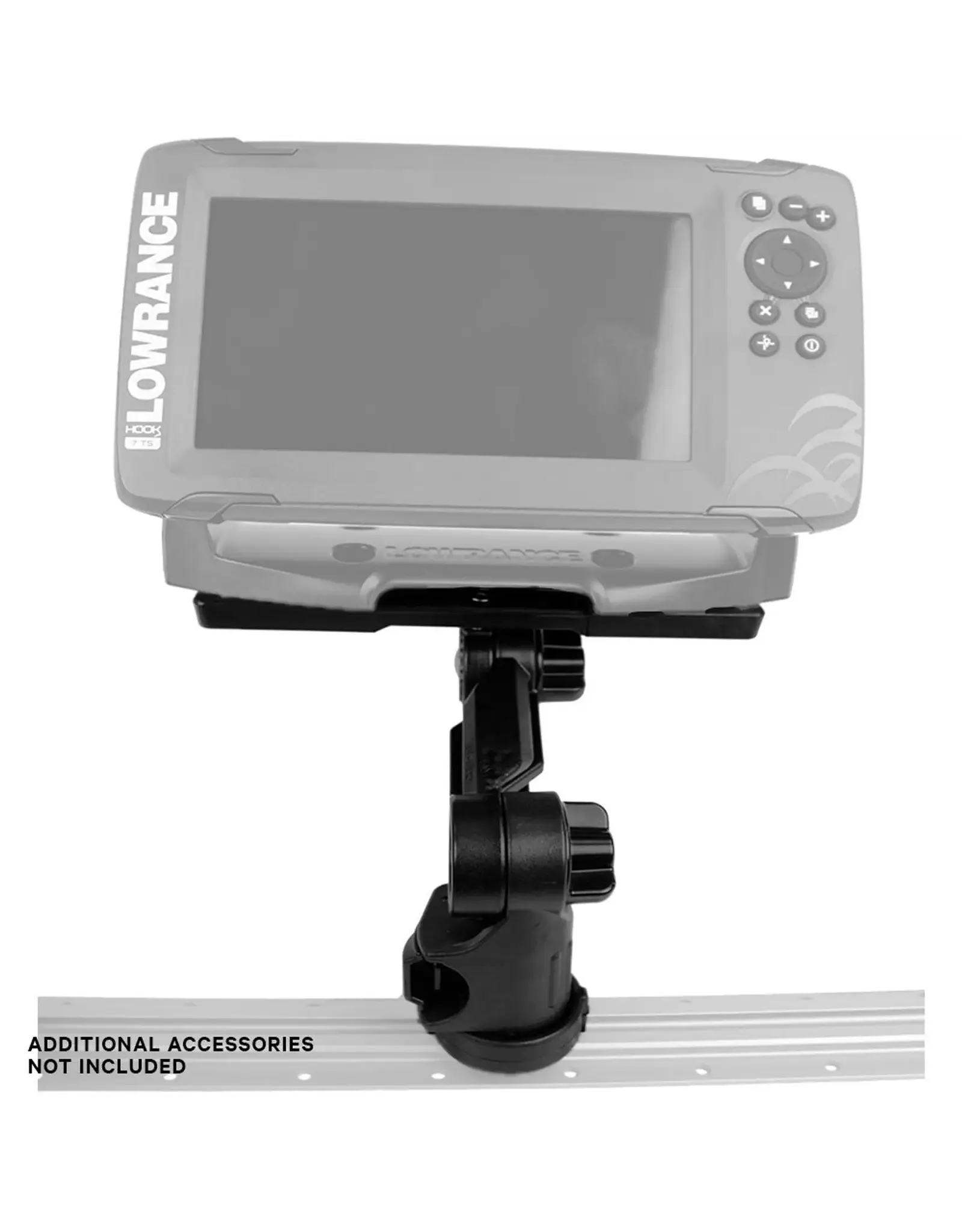 YakAttack Fish Finder Mount W/LockNLoad, Large Rectangular Base, 4” ext