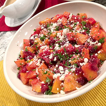 Roasted Butternut Squash with Cranberries