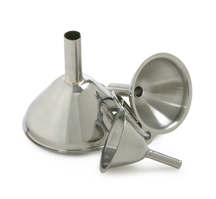Funnel Set 3 Pc. - Stainless Steel