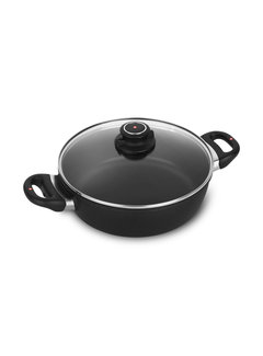 Swiss Diamond HD 5 qt Nonstick Square Saute Pan with Glass Lid - Induction