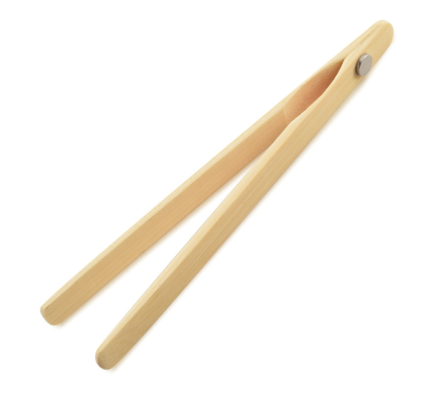 Bamboo Toaster Tongs W/Magnet