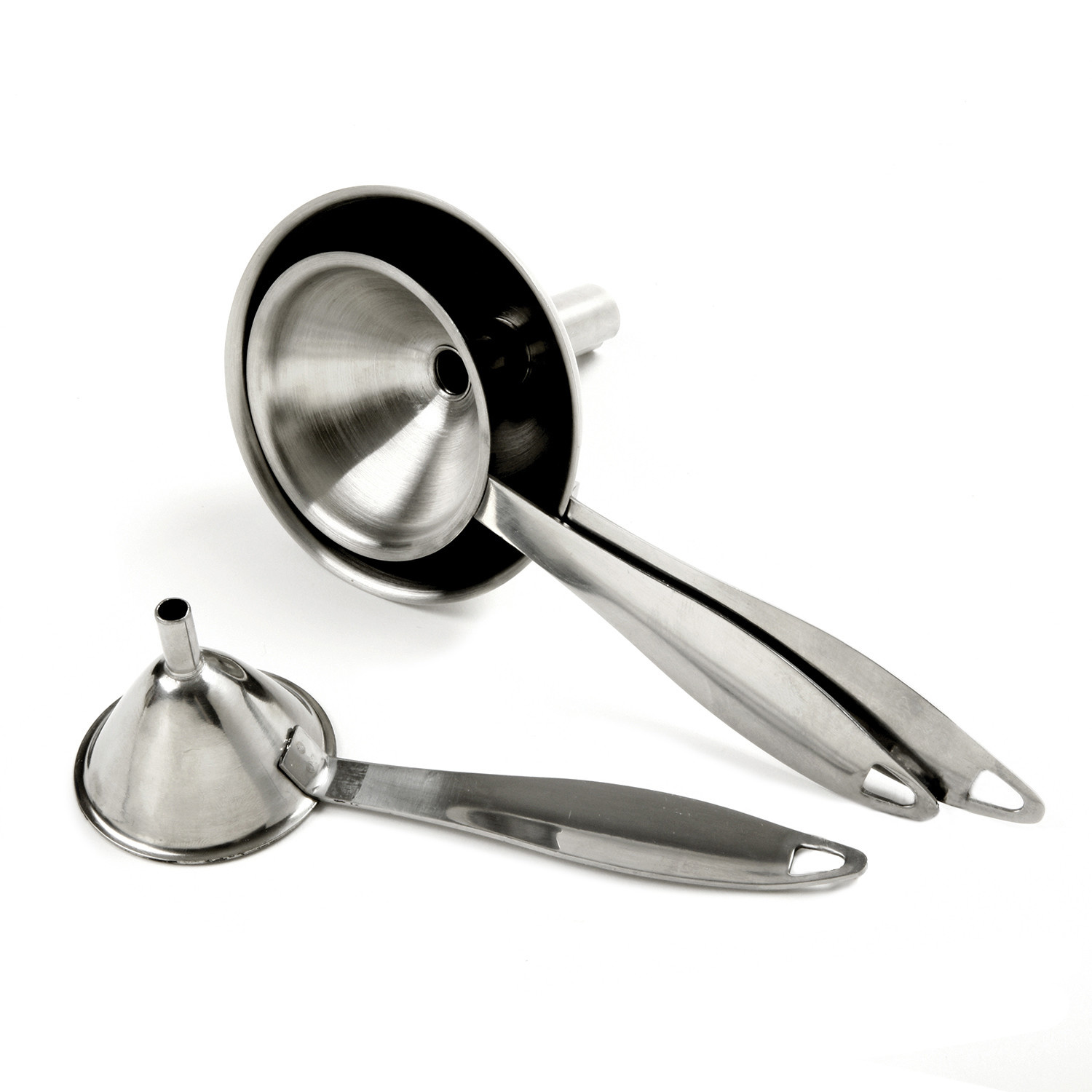 Norpro Funnel W/Handle Set Of 3, Stainless Steel Spoons N Spice