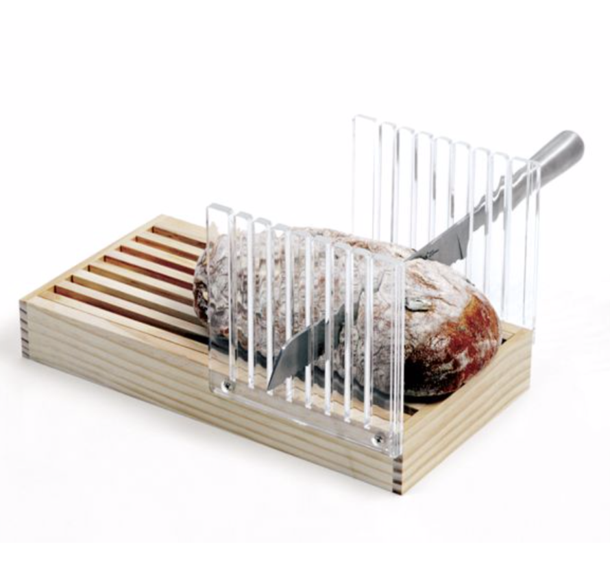 Deluxe Bread Slicer W/Crumb Catcher