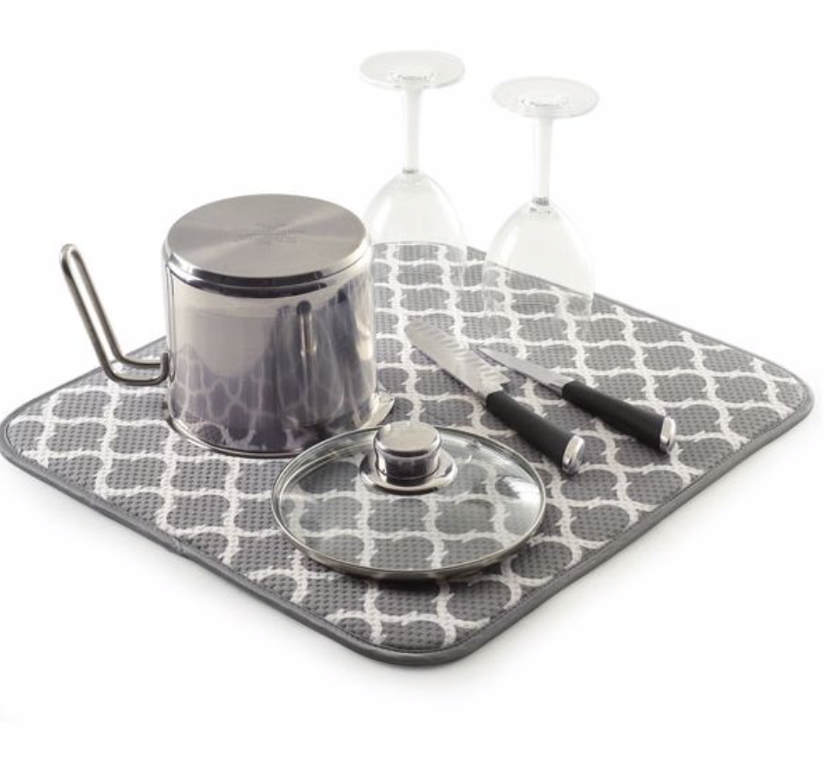 Norpro Washable Microfiber Dish Drainer Glass Drying Mat Pad – Handy  Housewares