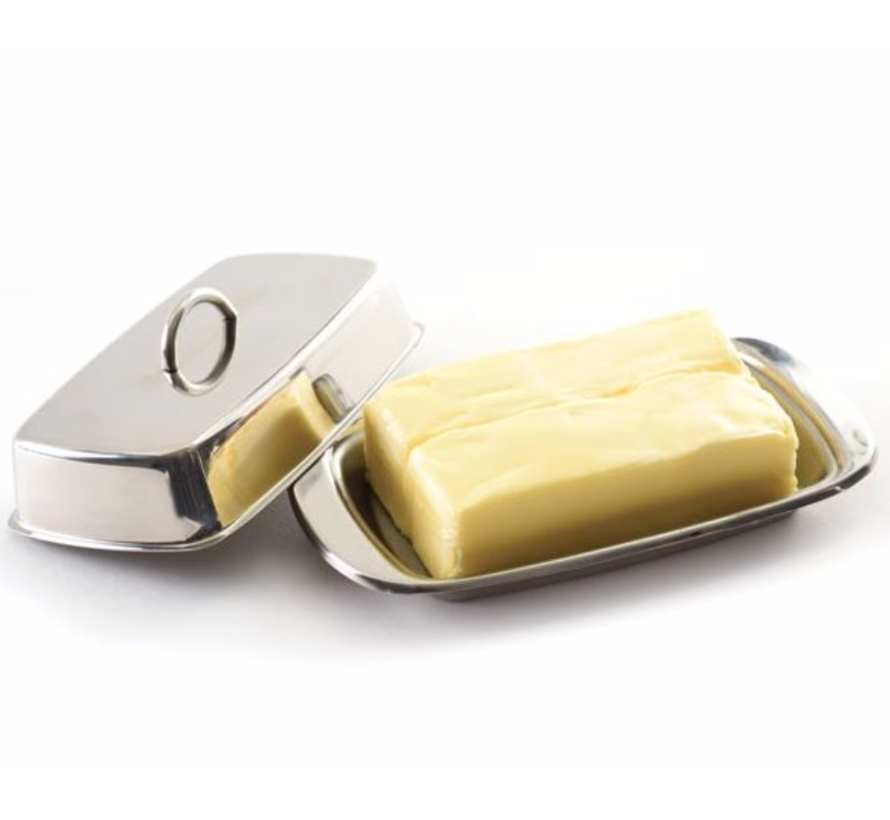 Norpro Double Covered Butter Dish Stainless Steel Spoons N Spice