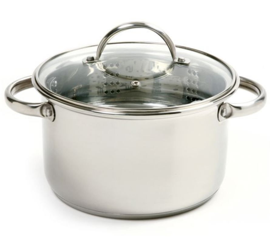 3 PC Steamer Cooker - Stainless Steel