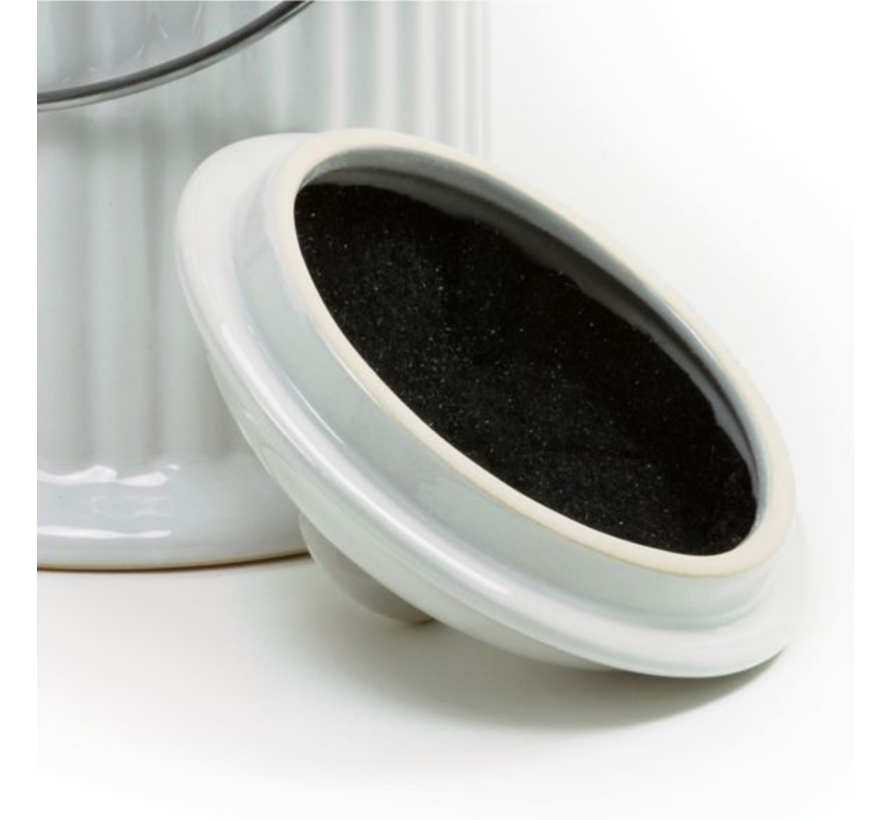 Ceramic Compost Crock / White