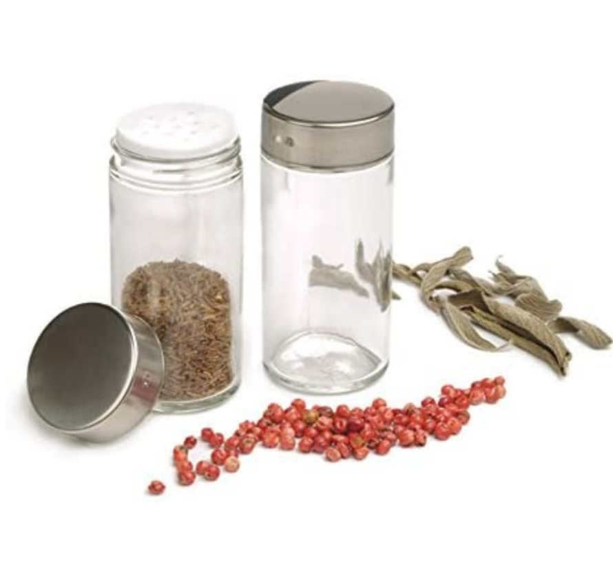 RSVP Clear Glass Spice Bottle 3 oz. (89mL) Spoons N Spice