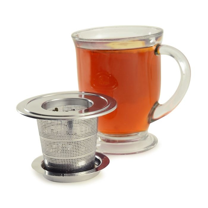 Collapsible Stainless Steel Tea Infuser w/ Drip Catcher Spoons N Spice