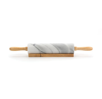RSVP Endurance® White Marble Rolling Pin with Stand