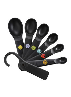 OXO Good Grips 7 Pc. Plastic Measuring Spoons - Snaps - Black