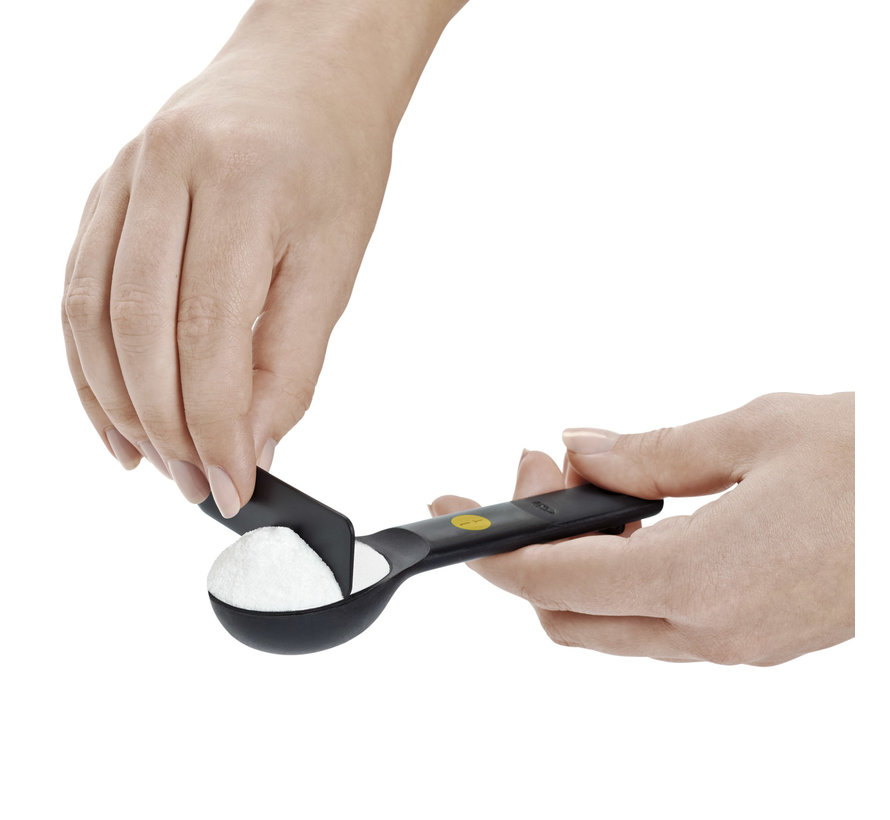 Good Grips 7 Pc. Plastic Measuring Spoons - Snaps - Black