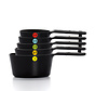 Good Grips 6 Pc. Plastic Measuring Cups - Snaps - Black