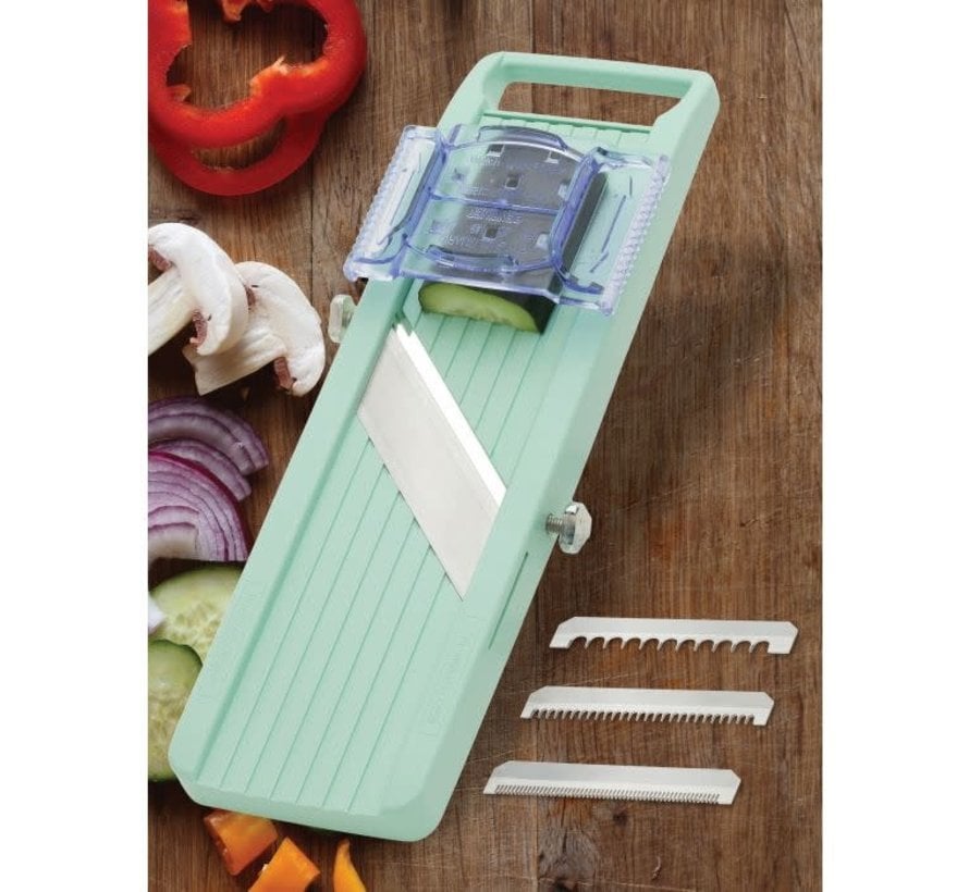 Benriner Mandoline Slicer, with 4 Japanese Stainless Steel Blades, BPA  Free, New Model