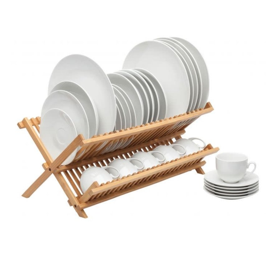 Eco Collapsible Bamboo Dish Drying Rack