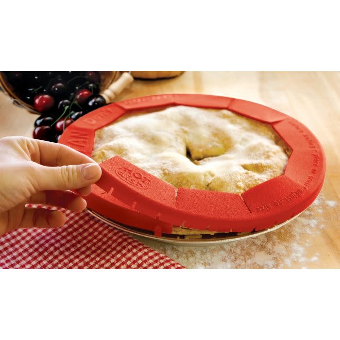 HIC Talisman Silicone Pie Shield Adjustable 10" Spoons N Spice