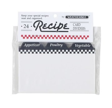 Weatherbee Recipe Card Dividers 3" x 5"