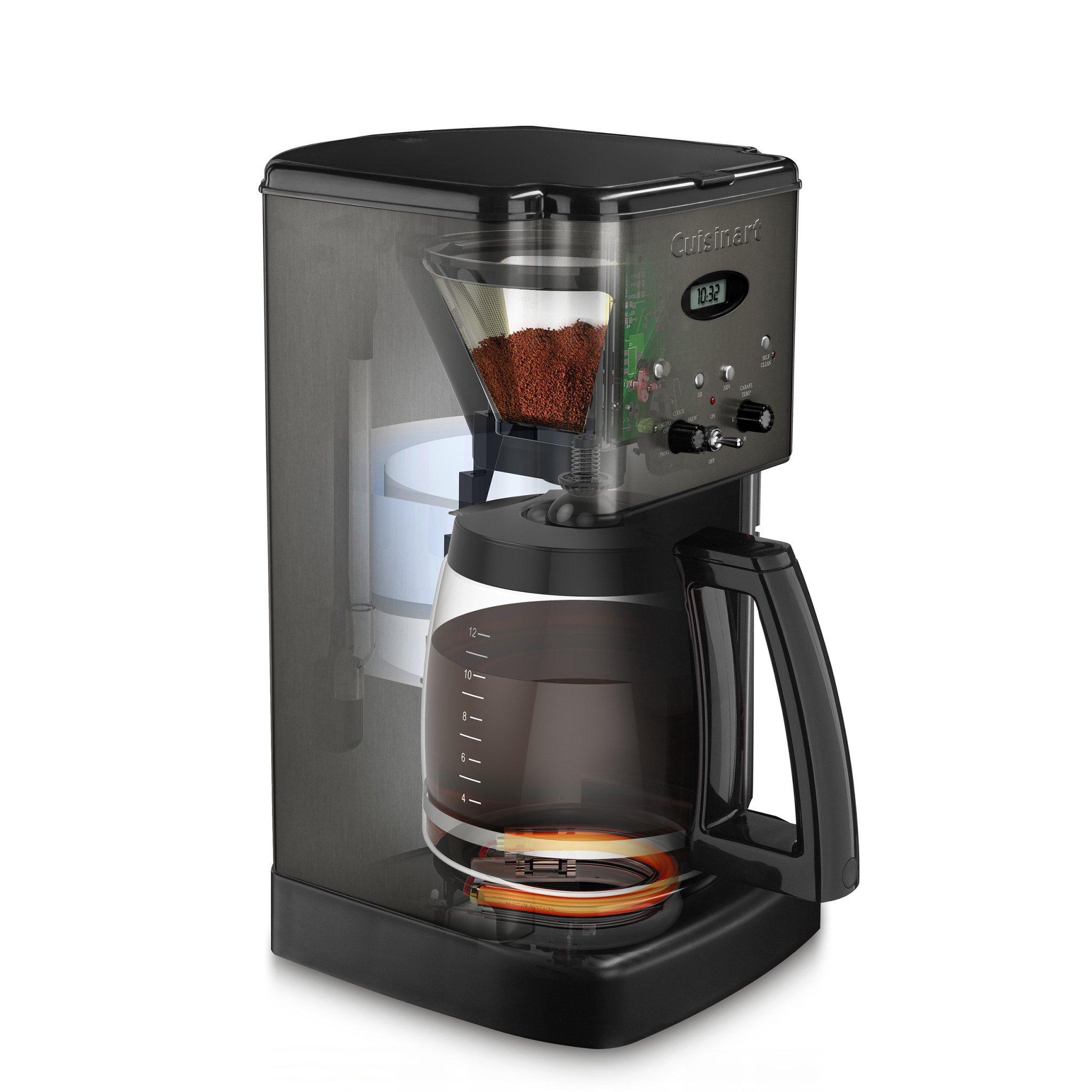 Cuisinart Brew Central 12 Cup Programmable Coffeemaker Black Stainless