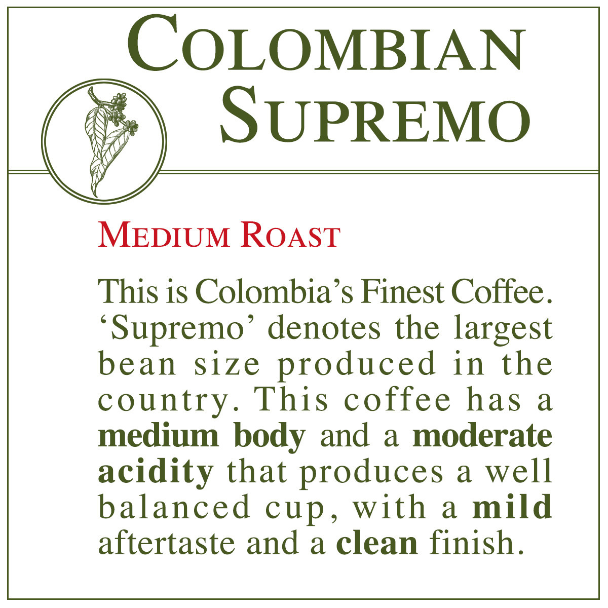 colombian supremo coffee