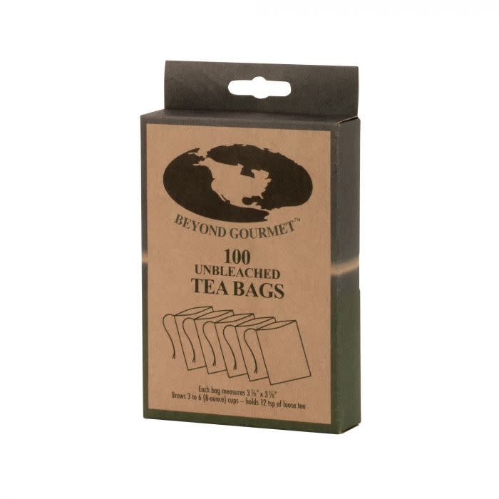 HIC Beyond Gourmet Unbleached Tea Bags 100Pk 36 Cup Spoons N Spice