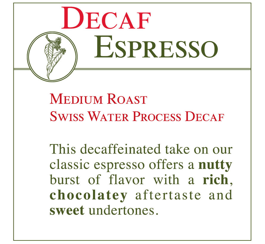 Fresh Roasted Coffee - DECAF Espresso