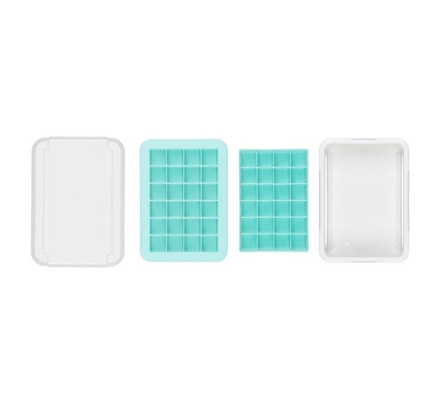 OXO Good Grips Covered Silicone Ice Cube Tray, Light Blue