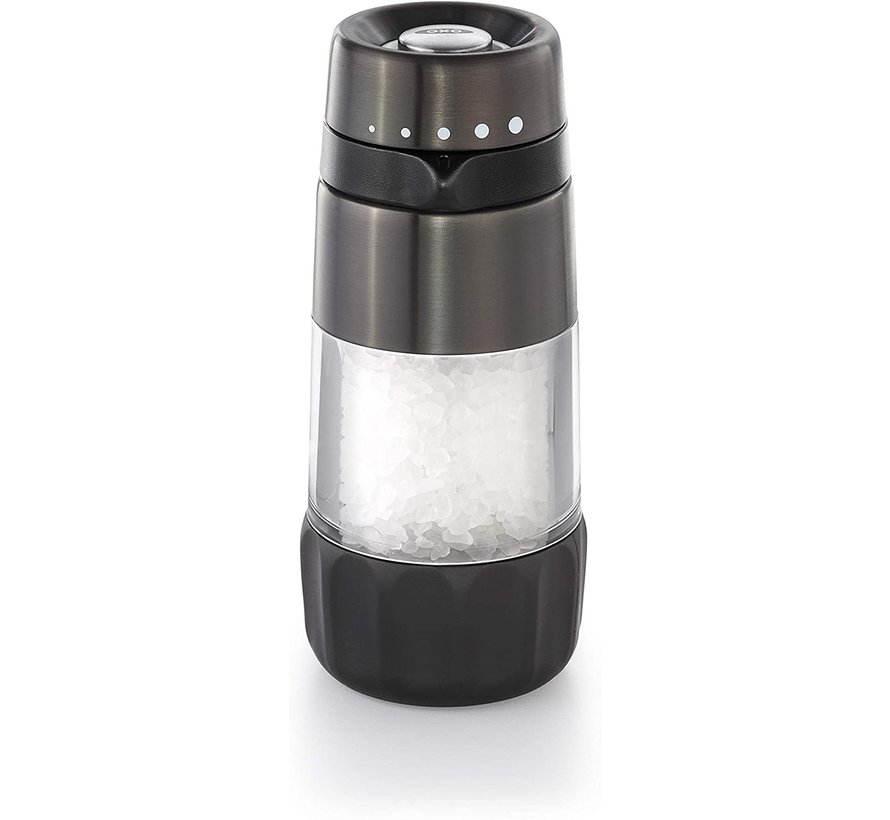 Accent Mess-Free Pepper Grinder - Black Stainless Steel