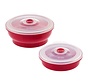 4 Cup Silicone Round - Red