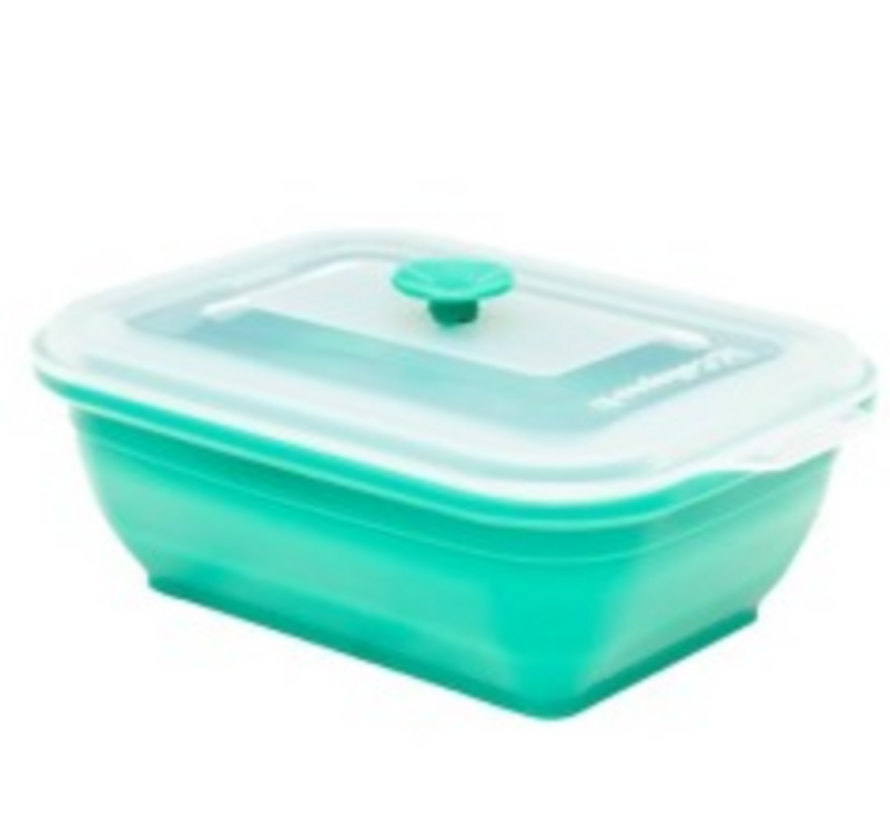 Silicone Collapsible Container with Silicone Lid, Oven, Microwave,  Dishwasher, Freezer Safe, Rectangle