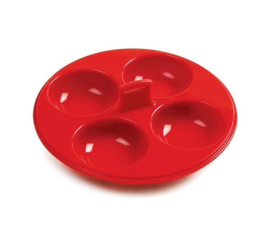 Norpro Silicone Microwave Steamer with Insert, Red