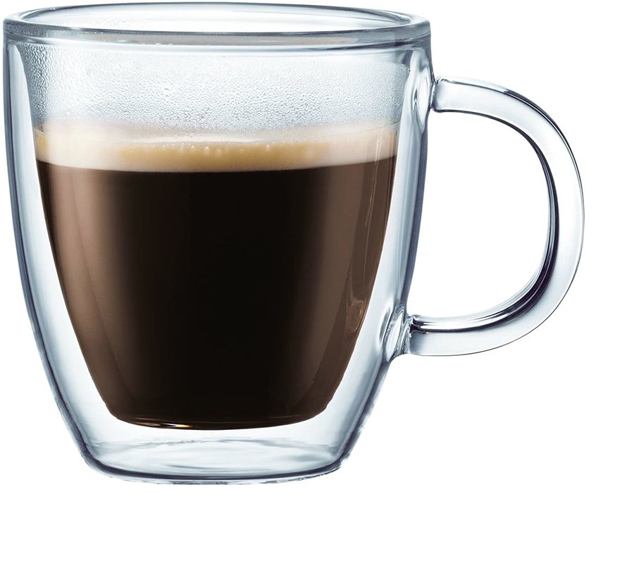 Double Wall Thermo-Glass Mugs, Set of 2