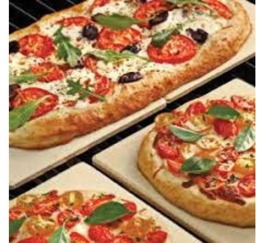 Set of 4 Square Pizza Stones 4.75"