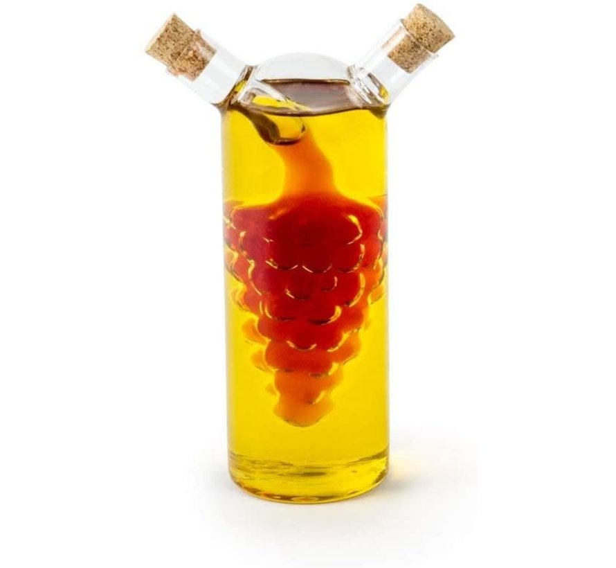 Oil & Vinegar Bottle, Grape Motif