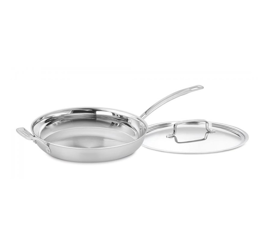 Multiclad 12" Open Skillet  With Helper Handle & Cover