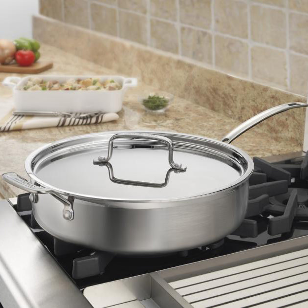 Cuisinart Multiclad 5.5 Qt Sauté Pan With Helper Handle & Cover