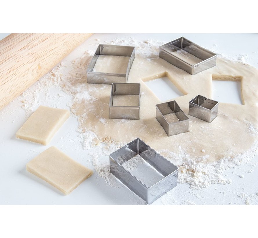 Rectangles Stainless Steel Cookie Cutter Set