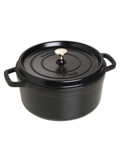 Staub Cocotte Round 5.5 Quart, Black