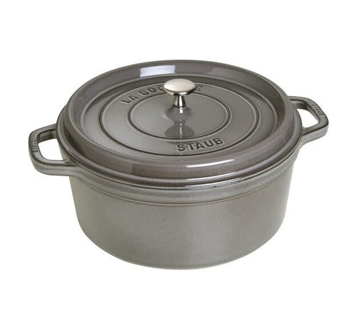 Staub Cocotte Round 7 Quart, Graphite