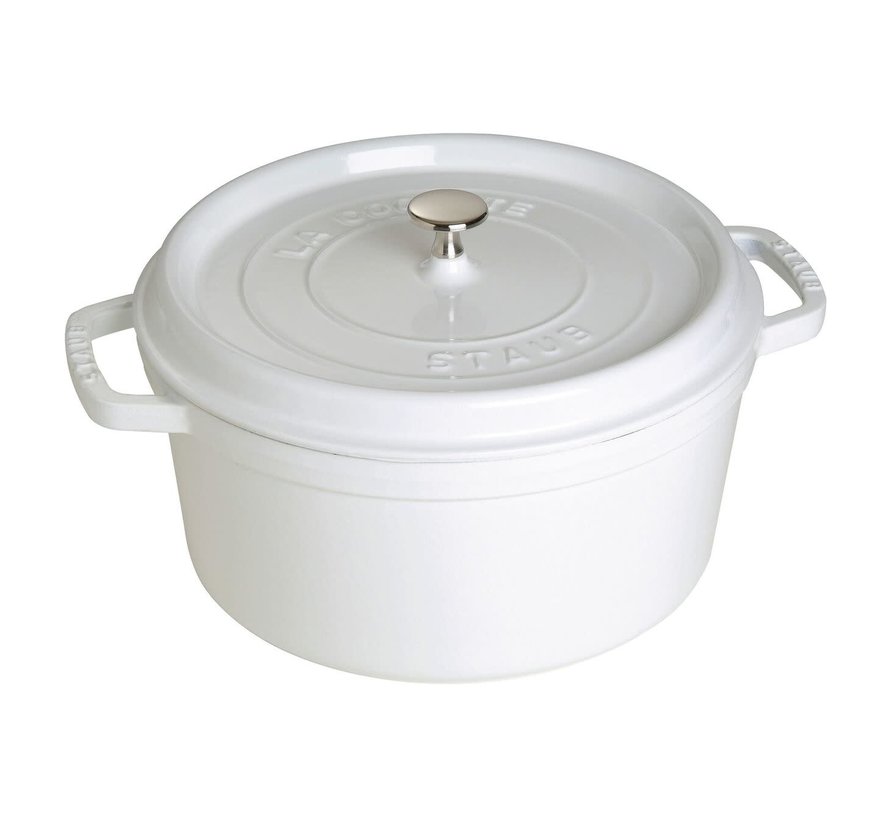 Round Cocotte 7 Quart, White