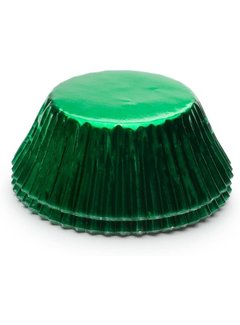 Fox Run Baking Cups, Green Foil 32 Count