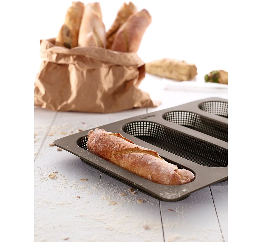 Mini Silicone Baguette  Tray Perforated