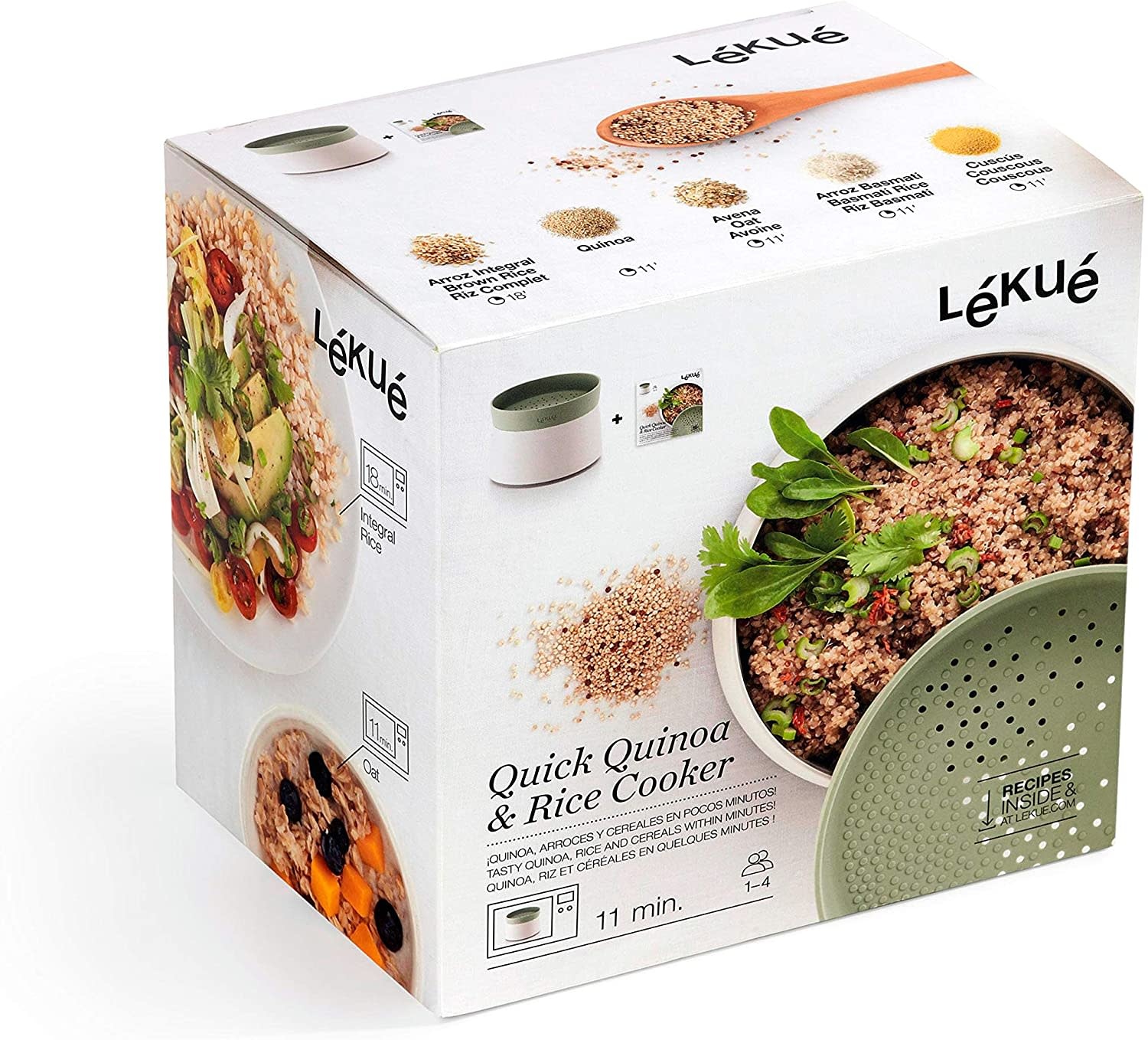 Lekue Quick Quinoa & Rice Cooker Spoons N Spice