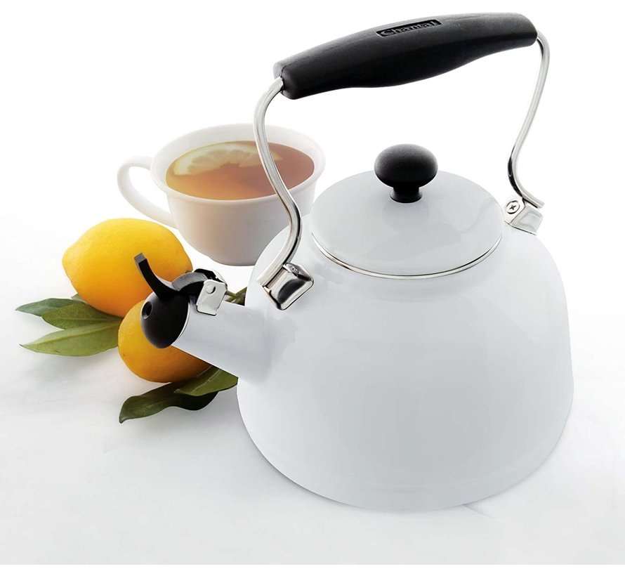 Chantal Vintage Teakettle White 1.7 Qt. Spoons N Spice