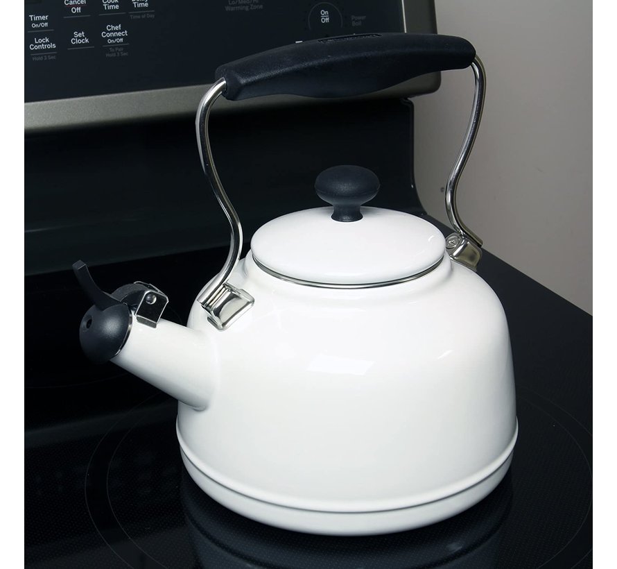 Chantal Vintage Teakettle White 1.7 Qt. Spoons N Spice