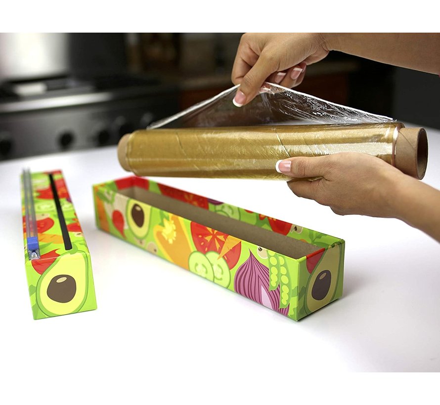 ChicWrap Plastic Wrap Dispenser Veggies Spoons N Spice