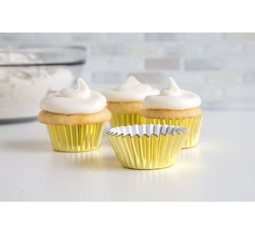 Gold Foil Mini Bake Cups - 48 count