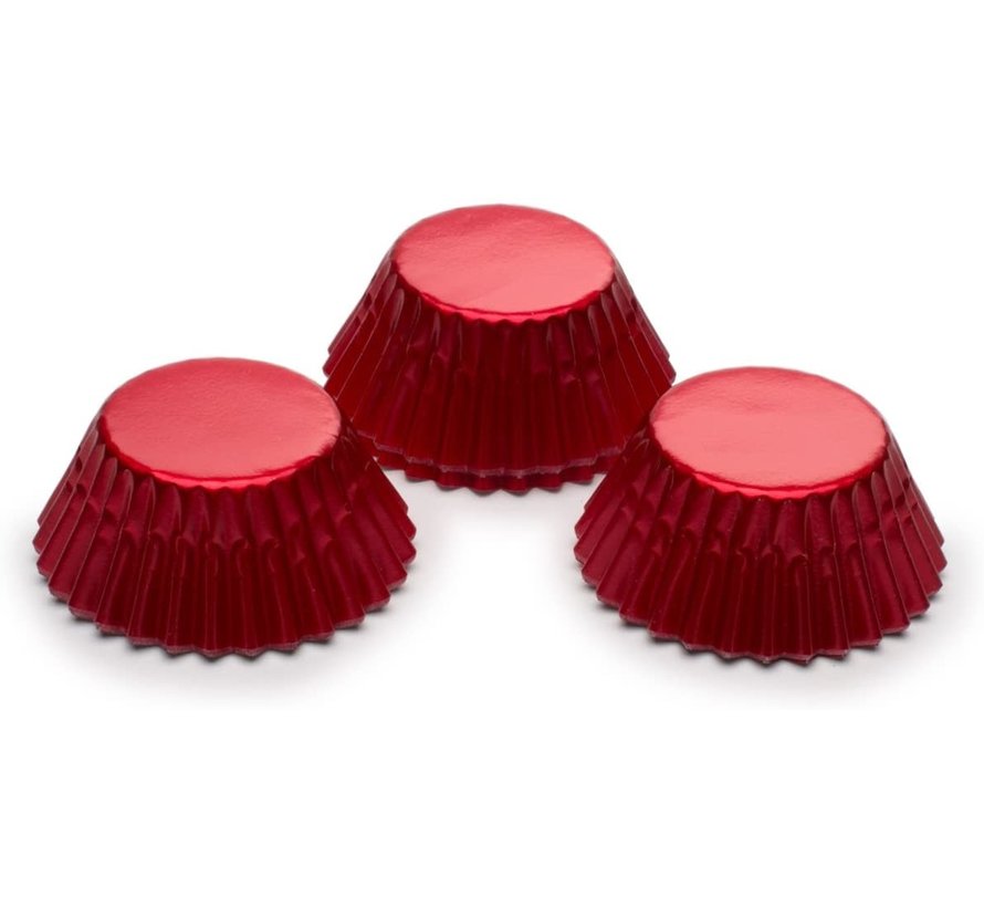 Red Foil Mini Baking Cups - 48 count